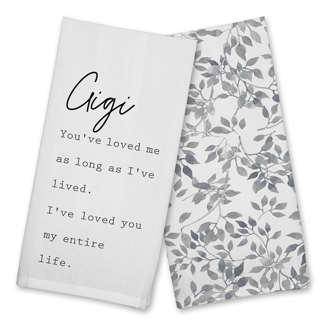 Gigi I've Loved You My Entire Life Cotton Twill Tea Towel Set